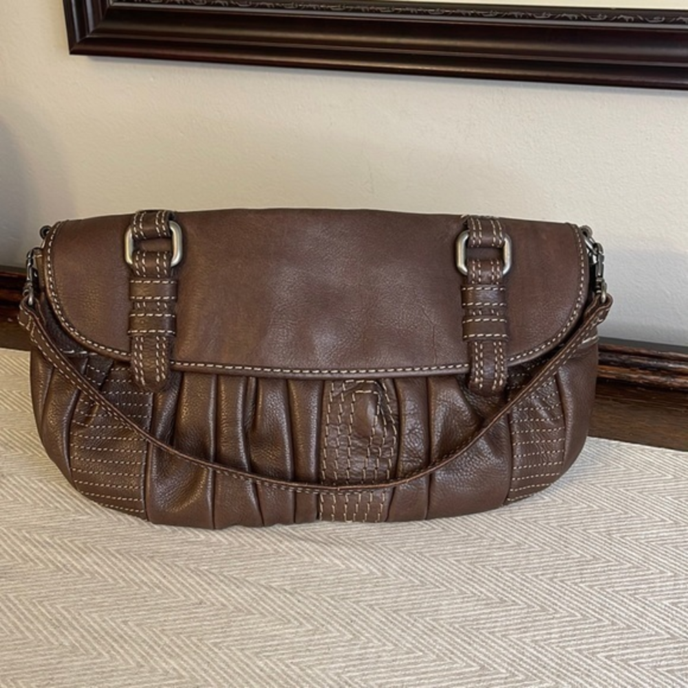 Fossil Brown Leather Shoulder Bag